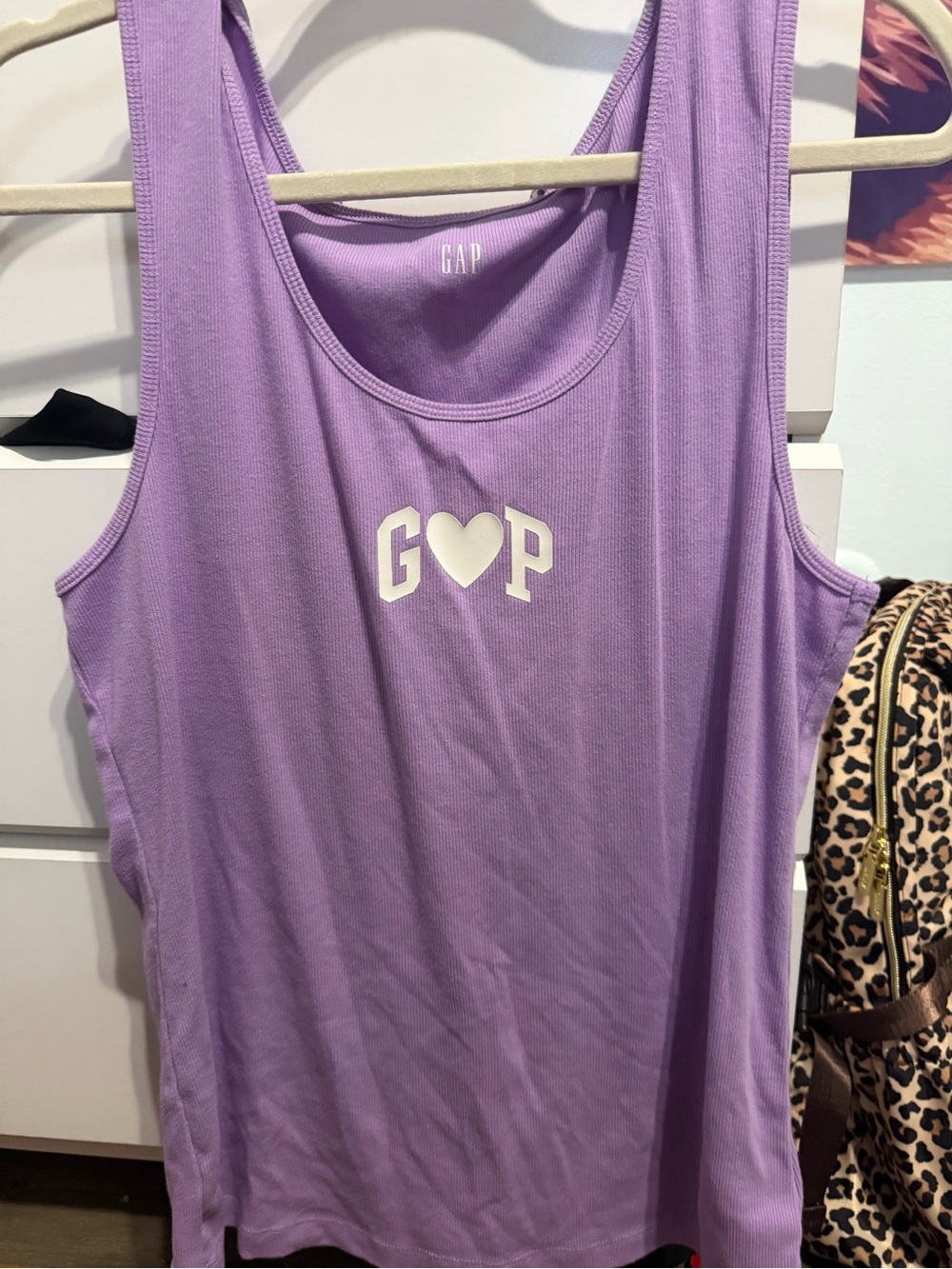 GAP Lavender Tank Top with Heart Logo
